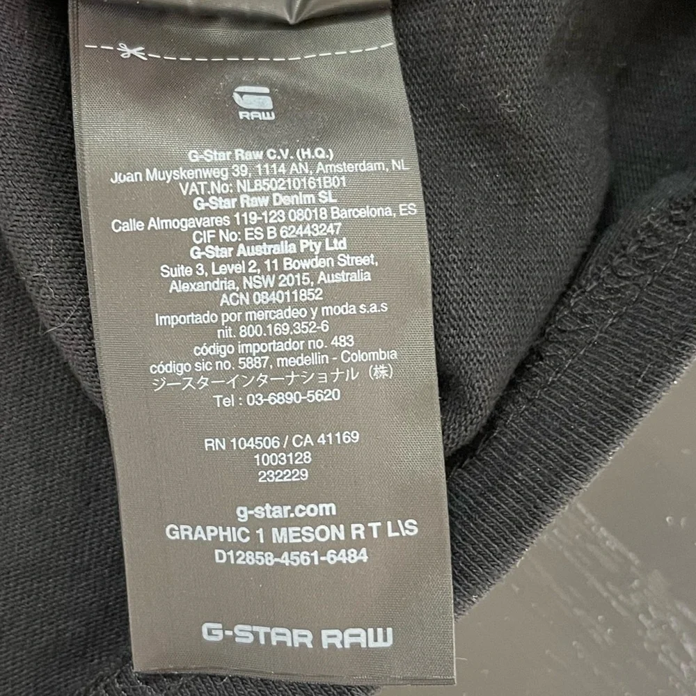 G-Star Graphic 1 Meson Ribbed Long Necked Shirt - Picture 7 of 7